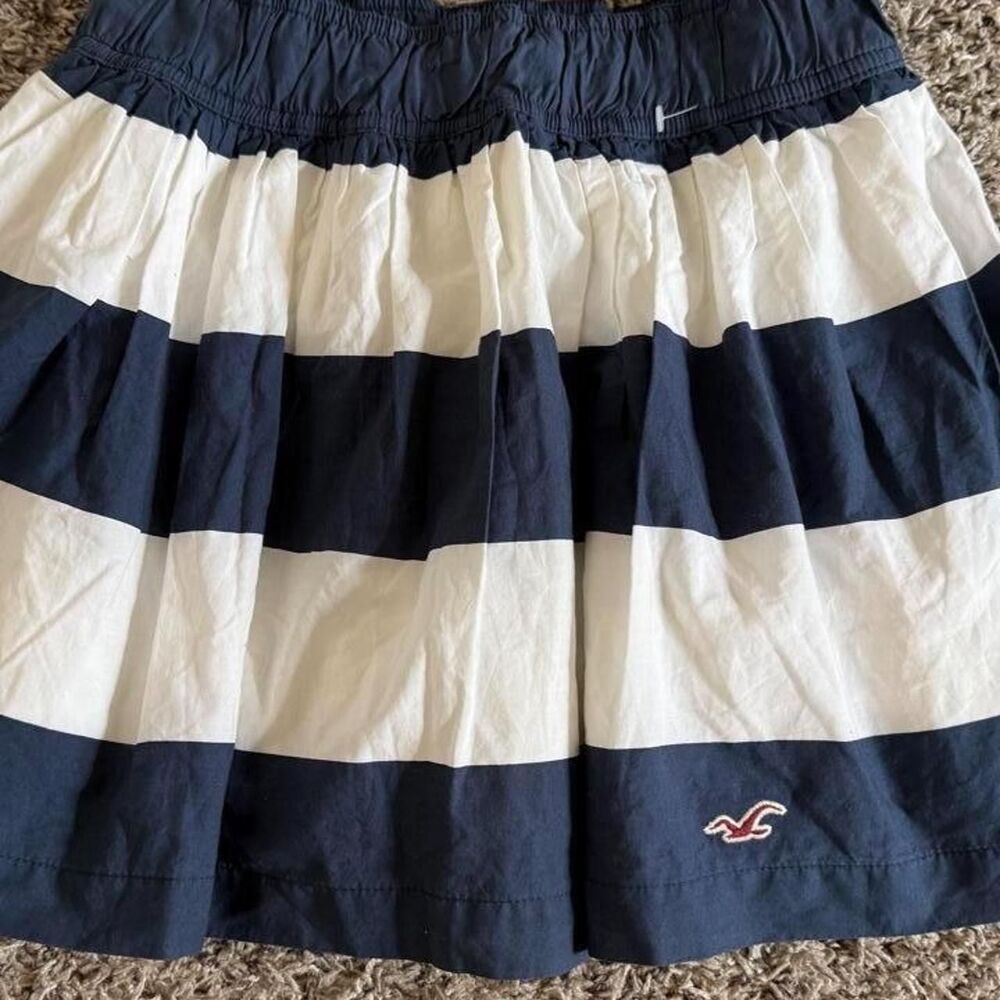 Hollister-co Women's Navy and Blue Skirt